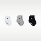 Nike Baby Swoosh Ankle Gripper Socks (3-Pairs)