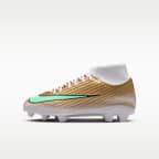 Tacos de futbol para terrenos múltiples de corte high para niños grandes Nike Jr. Mercurial Superfly 11 Club "Kylian Mbappé"