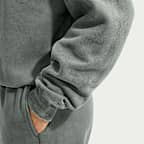 Nike Studio Fleece Medium Weight Women's Oversized Washed Crew-Neck Sweatshirt