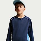 Nike Sportswear Big Kids' Woven V-Neck Long-Sleeve Top