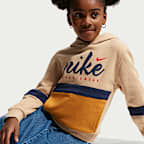 Sudadera con gorro de tejido Fleece para niños talla grande Nike Sportswear Club
