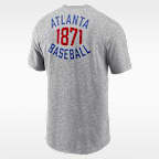 Atlanta Braves Cooperstown 2-Hit Large Logo Men's Nike MLB T-Shirt