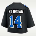 Amon-Ra St. Brown Detroit Lions Women's Nike NFL Cropped Tundra Game Jersey