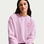 Γυναικείο φούτερ σε φαρδιά γραμμή με crew λαιμόκοψη Nike Sportswear Phoenix Fleece