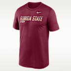 Playera universitaria Nike Dri-FIT para hombre Florida State Sideline Legend