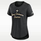 Playera Nike de la NFL para mujer New Orleans Saints Script