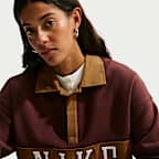 Nike Studio Fleece Medium Weight Women's Oversized Rugby Sweatshirt
