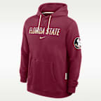 Sudadera con gorro sin cierre universitaria Nike Dri-FIT para hombre Florida State Sideline Standard Issue