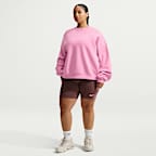 Sudadera de cuello redondo oversized para mujer (talla grande) Nike Studio Fleece Medium Weight