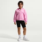 Sweat oversize à capuche et zip Nike Sportswear Studio Fleece pour ado (fille)