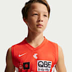 Sydney Swans AFLW 2026 Stadium Home Older Kids' Nike AFLW Replica Jersey