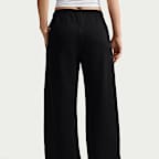 Pants de pierna ancha tiro medio para mujer Nike Studio Fleece "French Terry" ligeros