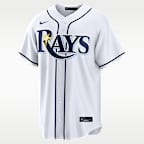 Jersey Nike de la MLB Replica para hombre Junior Caminero Tampa Bay Rays