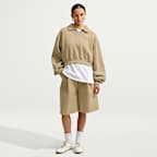 Nike Studio Fleece Medium Weight Women's Oversized Cropped Polo