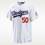 Mookie Betts Los Angeles Dodgers 2025 World Series Champion Gold Series Men's Nike MLB Stadium Jersey