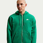 Sudadera con gorro de tejido Fleece y cierre completo para hombre Nike Club