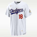 Yoshinobu Yamamoto Los Angeles Dodgers 2025 World Series Champion Gold Series Men's Nike MLB Stadium Jersey