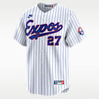 Jersey Nike Dri-FIT de la MLB Limited para hombre Vladimir Guerrero Montreal Expos Cooperstown