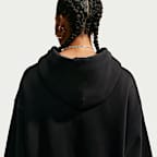 Sudadera con gorro cropped oversized de cierre completo para mujer Nike Studio Fleece Medium Weight
