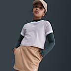 Falda de French Terry para niñas talla grande Nike Sportswear Club