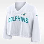 Miami Dolphins Wide Receiver Jersey Fashion Women's Nike Dri-FIT NFL Cropped Top