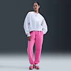 Pants de entrenamiento oversized de tiro alto para mujer Nike Sportswear Phoenix Fleece
