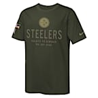Pittsburgh Steelers Salute to Service Sideline Big Kids’ Nike Dri-FIT NFL T-Shirt