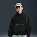 Sudadera con gorro sin cierre oversized para niño talla grande Nike Sportswear Tech Fleece