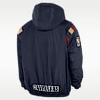 Sudadera con gorro de medio cierre Nike Therma-FIT de la NBA para hombre Cleveland Cavaliers Hardwood Classics