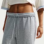 Nike Studio Fleece Medium Weight Women's Loose Pleated Press-Stud Trousers