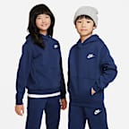Nike Sportswear Club Fleece-pullover-hættetrøje til større børn