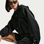 나이키 스포츠웨어 여성 오버사이즈 새틴 코치 재킷