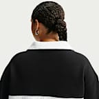 Nike Studio Fleece Medium Weight Women's Oversized Rugby Sweatshirt (Plus Size)