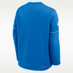 Playera de manga larga Nike Therma-FIT de la NFL para hombre Detroit Lions Sideline Coaches