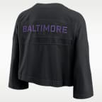 Baltimore Ravens Wide Receiver Jersey Fashion Women's Nike Dri-FIT NFL Cropped Top