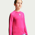 Playera de manga larga Dri-FIT UV para niña talla grande Nike Swim Hydroguard