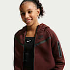Sudadera con gorro de cierre completo para niña Nike Sportswear Tech Fleece