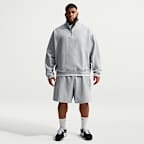 Playera con cierre de 1/4 de tejido Fleece para hombre Nike Solo Swoosh