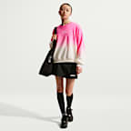 Nike Studio Fleece Lightweight Big Kids' (Girls') Oversized Graphic Crew