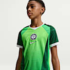 Jersey de fútbol de manga corta Nike Dri-FIT de Nigeria local 2026 Stadium para niños talla grande