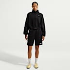 Nike Studio Fleece Medium Weight Women's Oversized 1/4-Zip Cropped Top