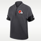 Cleveland Browns Sideline Coach Men's Nike NFL 1/2-Zip Short-Sleeve Jacket