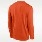 Clemson Sideline Legend Small Logo Men's Nike Dri-FIT College Long-Sleeve T-Shirt