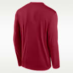 Playera universitaria de manga larga Nike Dri-FIT para hombre Stanford Courtside Basketball Shootaround Legend