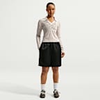 Nike Sportswear Chill Knit eng und kurz geschnittenes Spitzen-Longsleeve (Damen)