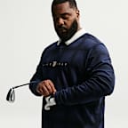 Långärmad pikétröja golf Nike Fairway Fresh Dri-FIT lös passform för män