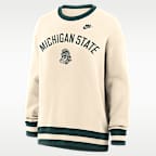 Michigan State Legacy Women's Nike College Oversized Pullover Crew