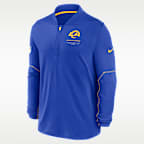 Los Angeles Rams Sideline Men's Nike Dri-FIT NFL 1/2-Zip Top