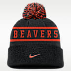 Oregon State Peak Men's Nike College Cuffed Pom Beanie