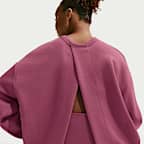 Nike (M) Studio Fleece Sport Women's Dri-FIT Oversized Crew-Neck Sweatshirt (Maternity)